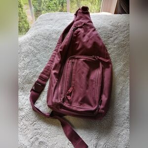Vera Bradley Sling Backpack Purse Purple Mulled Wine